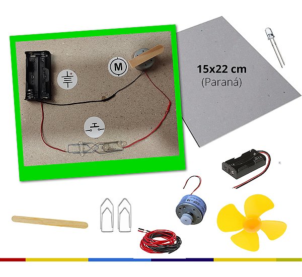 Circuito Elétrico Simples DIY - Kit Didático Educação Maker