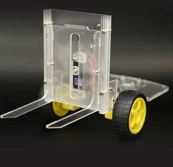 Chassi de Acrílico para empilhadeira - Projeto de robótica educacional