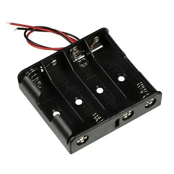 Suporte Caixa para 4 pilhas AA - Adaptador de pilhas