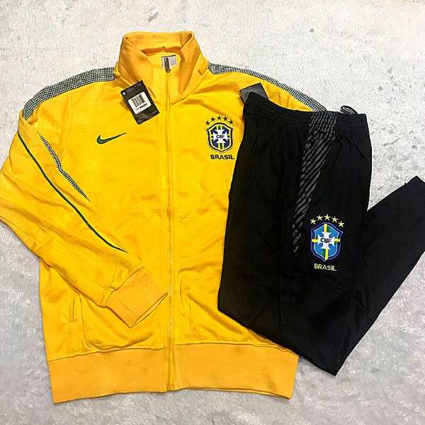 Conjunto Seleção Brasileira Nike Jaqueta e Calça Brasil Amarelo -  ACESSÓRIOS DA MODA