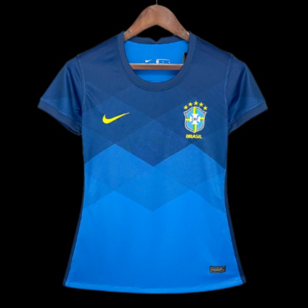 Camisa Seleção Brasileira Nike Brasil Feminina Baby Look Azul - ACESSÓRIOS  DA MODA