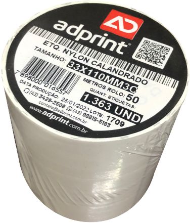 ETQ NYLON CALANDRADO  33X110MM 3 COLUNAS