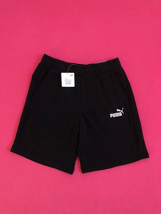 Shorts Puma Preto Moletom Masculino