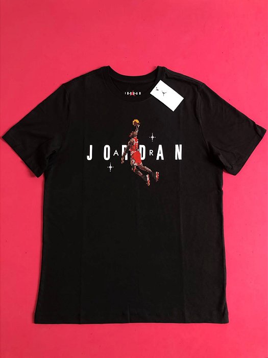 Camiseta Air Jordan Pixel Preta Masculina