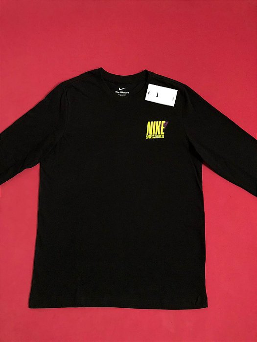 Camiseta Nike Manga Longa Sport & Fitness Dri Fit Masculina