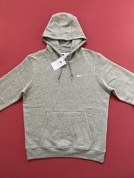 Blusa Nike Swoosh Essentials Cinza Masculina