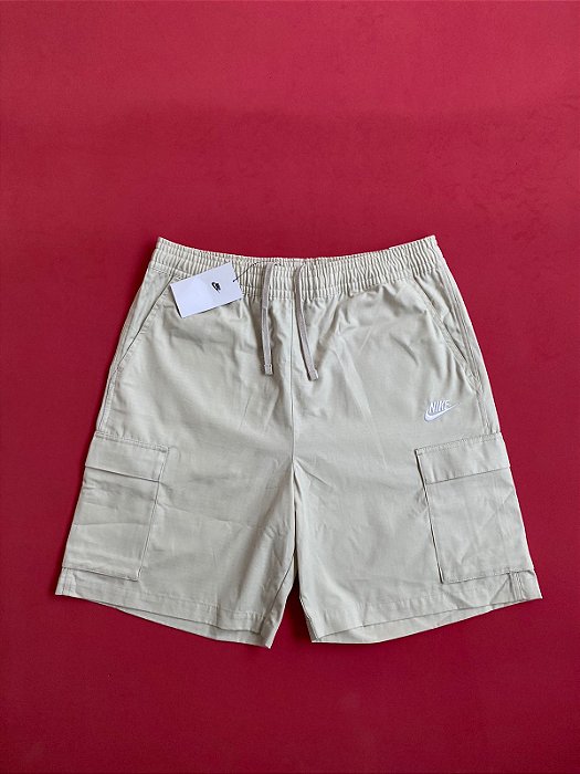 Shorts Cargo Nike Sportswear Creme Masculino (Corte Grande)
