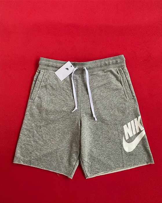 Shorts Nike Sportswear Moletom Cinza