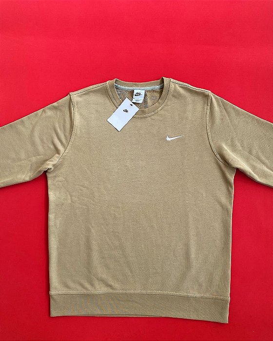Blusa Nike Mini Swoosh Bege Masculina