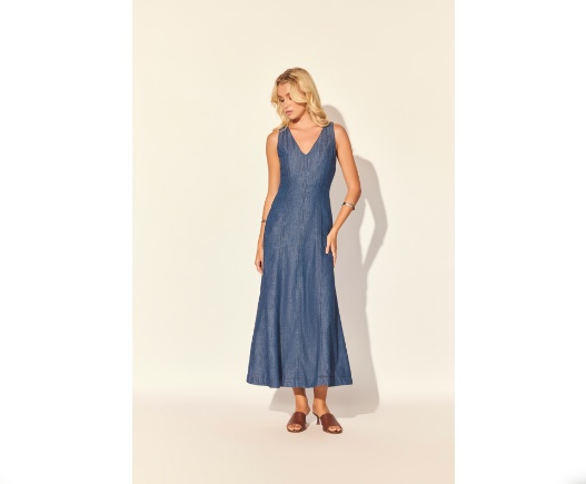 Vestido Jeans Pespontos