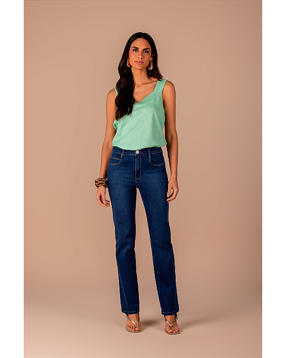 Calça Jeans Reta