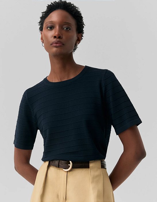 Blusa Tricot Listras Relevo