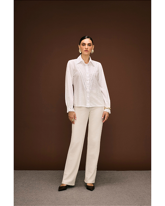 Camisa Visc/Tira Bord