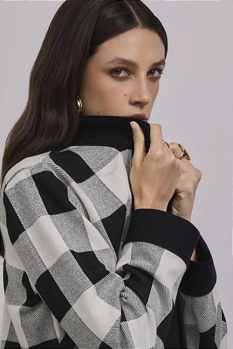 Jaqueta Malha Xadrez