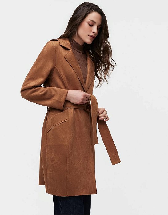 Casaco Longo Suede