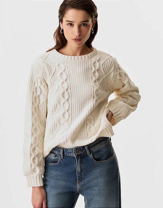 Blusa Tricot Mix Textura