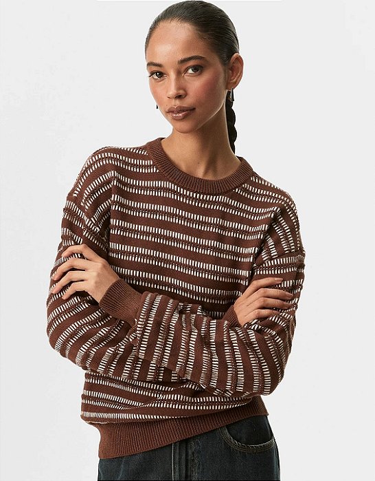 Blusa Tricot Listra Textura