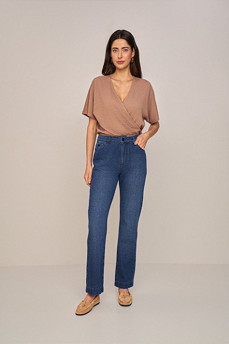 Calça Jeans Reta
