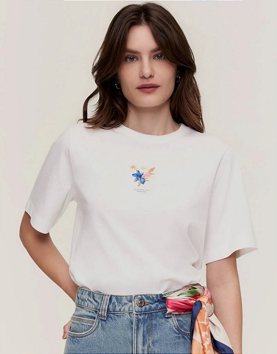 T-Shirt Bordado Mini Floral