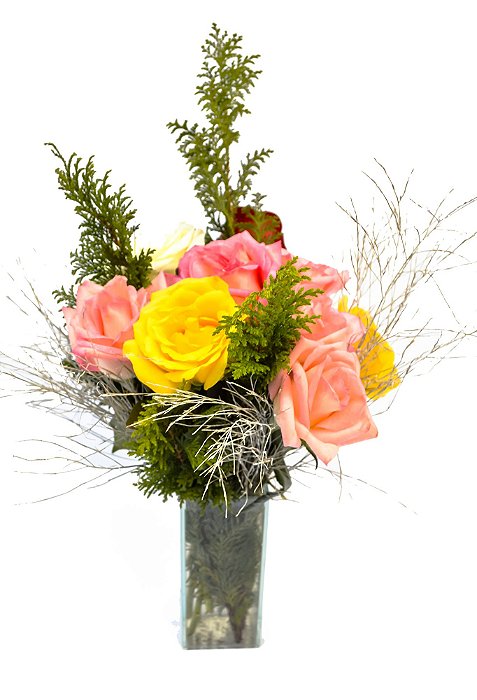 Delicadeza de Rosas Coloridas