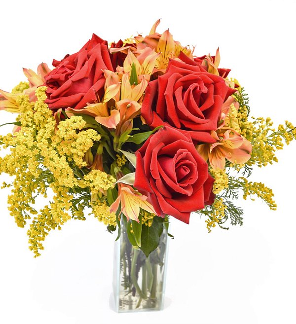 Mix de Rosas e Astromélias