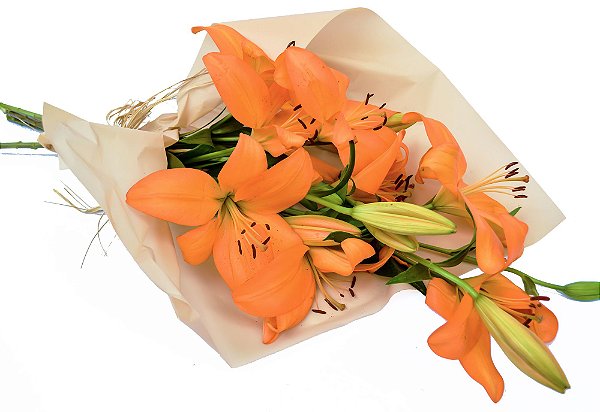 Buquê Felicidade de Lírios Laranjas