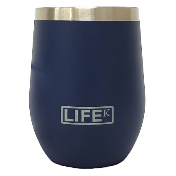 Copo Térmico Life Azul Marinho Com Tampa | 354ML