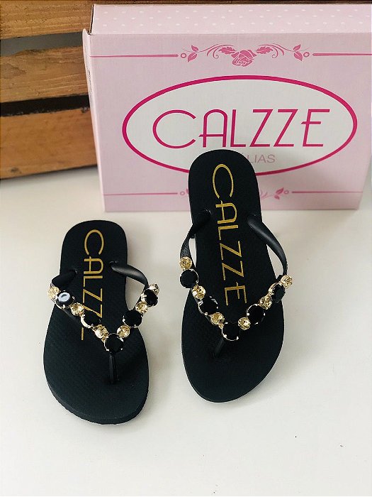 Sandália Calzze Preta Ref 24001-2819