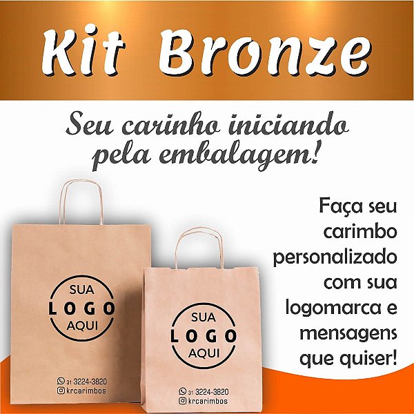 Kit Carimbo Logomarca - Bronze