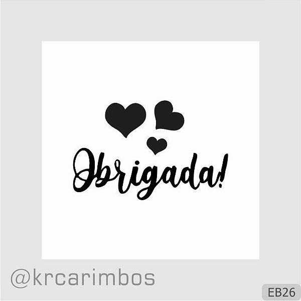 Carimbo Obrigada