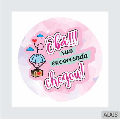 Adesivo Oba sua encomenda chegou