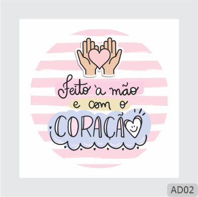 Adesivo Feito a Mão e com o Coração