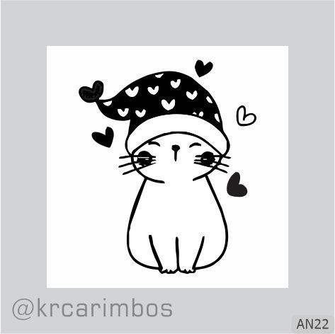 Carimbo Gatinho toquinha