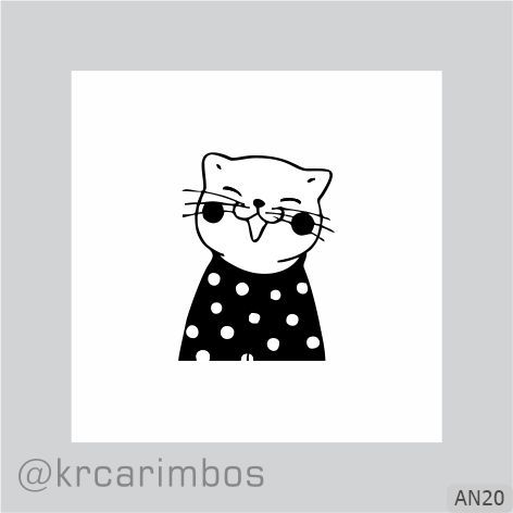 Carimbo Gatinho feliz