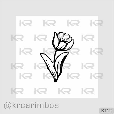 Carimbo Tulipa abrindo