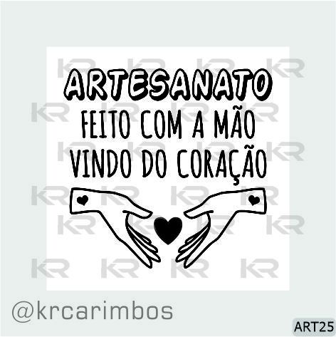 Carimbo Artesanato - Feito com a mão vindo do coração