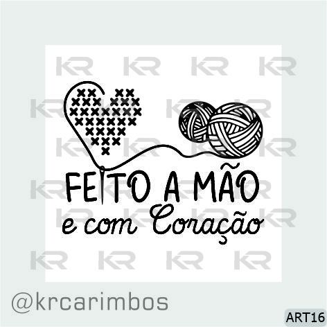 Carimbo Feito a mão e com coração