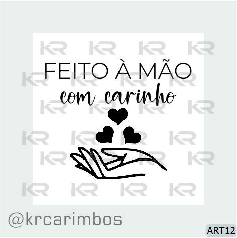 Carimbo Feito a mão com carinho