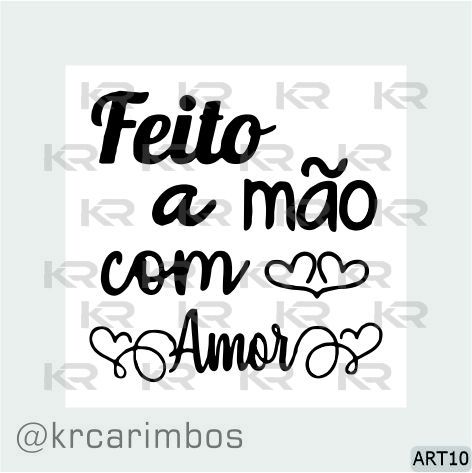 Carimbo Feito a mão com amor