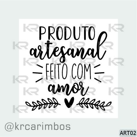 Carimbo Produto Artesanal feito com Amor