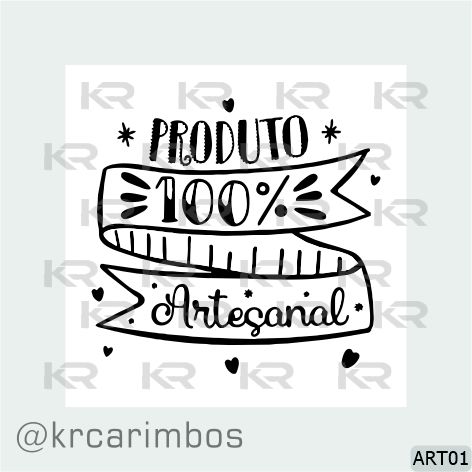 Carimbo Produto 100% Artesanal