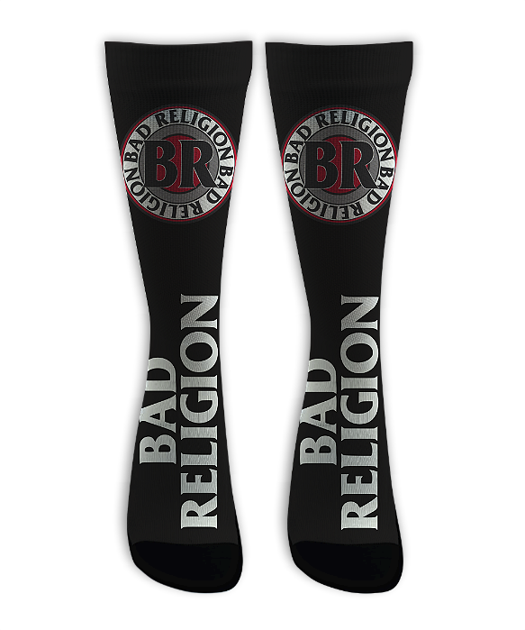 Meia Cano Alto - Bad Religion - New Logo Black