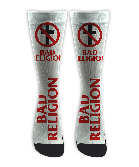 Meia Cano Alto - Bad Religion - Tradicional White