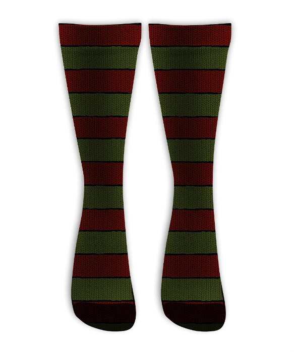 Meia Cano Alto - Freddy Krueger Stripes