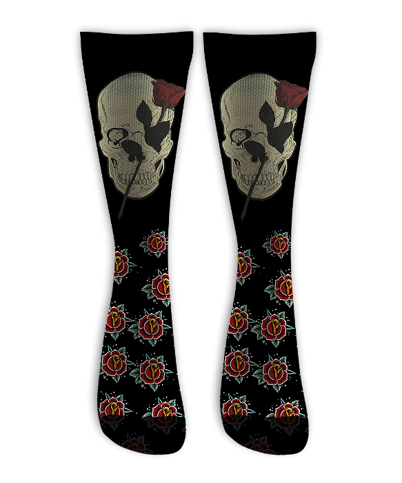 Meia Cano Alto - Flor no Olho