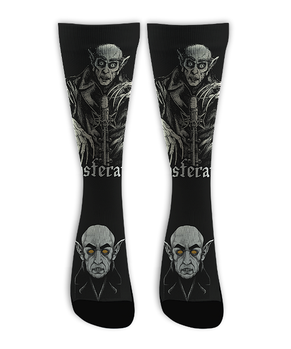 Meia Cano Alto - Nosferatu Black