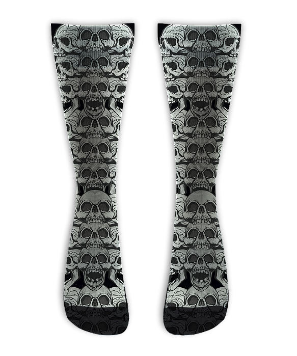 Meia Cano Alto - Skull Tower