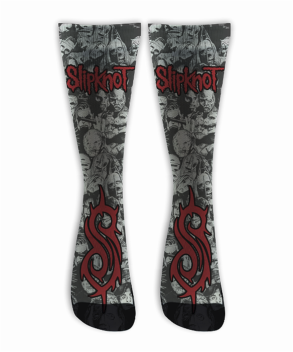 Meia Cano Alto - Slipknot - Masks