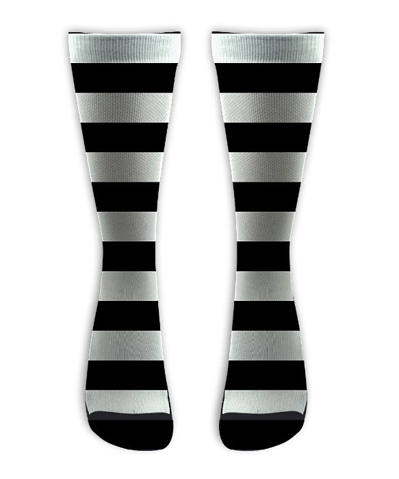Meia  Cano Alto - Wide Stripes