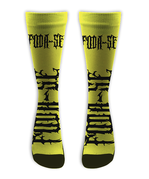 Meia  Cano Alto - FODA-SE - Yellow